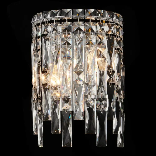 Бра ABRIL AP2 Crystal Lux прозрачный на 2 лампы, основание хром в стиле классический современный  фото 4