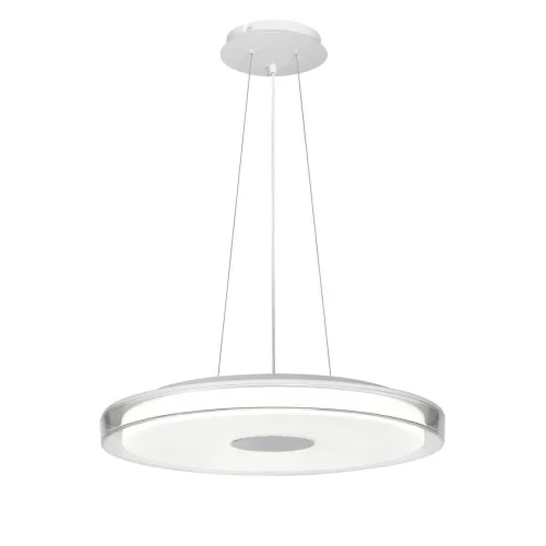 Светильник подвесной LED с пультом Flash VL7215P01 Vele Luce белый на 1 лампу, основание хром в стиле хай-тек с пультом