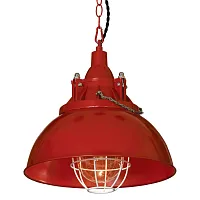 Светильник подвесной лофт Elmont GRLSP-9895 Lussole прозрачный 1 лампа, основание красное в стиле лофт 