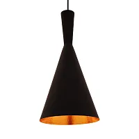 Светильник подвесной лофт Foggi LDP 7712-A BK Lumina Deco чёрный золотой 1 лампа, основание чёрное в стиле лофт модерн 