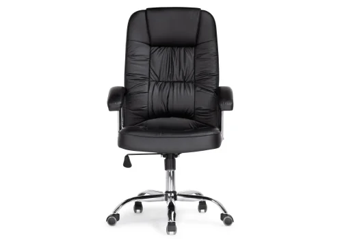 Кресло для руководителя Rik black 15256 Woodville, чёрный/искусственная кожа, ножки/металл/хром, размеры - ****640*660 фото 2