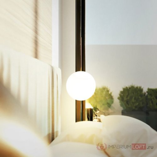 Светильник подвесной Flexic 185397-22 ImperiumLoft белый 1 лампа, основание латунь в стиле лофт минимализм  фото 3