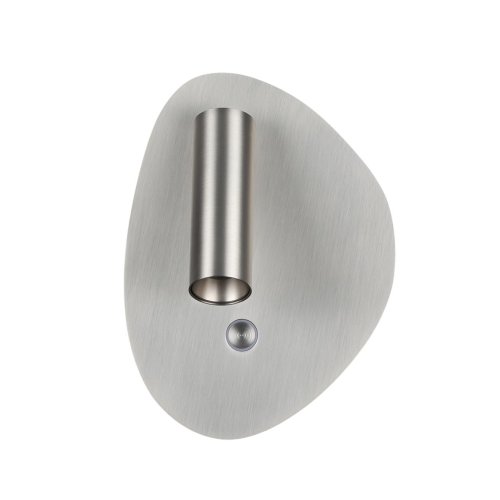 Бра с выключателем LED Roy 7184/9WL Odeon Light никель на 1 лампу, основание никель в стиле хай-тек для чтения