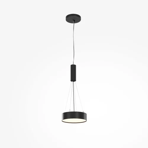 Светильник потолочный LED Zon C032CL-24W3K-RD-B Maytoni белый на 1 лампу, основание чёрное в стиле современный круглый тарелка фото 19