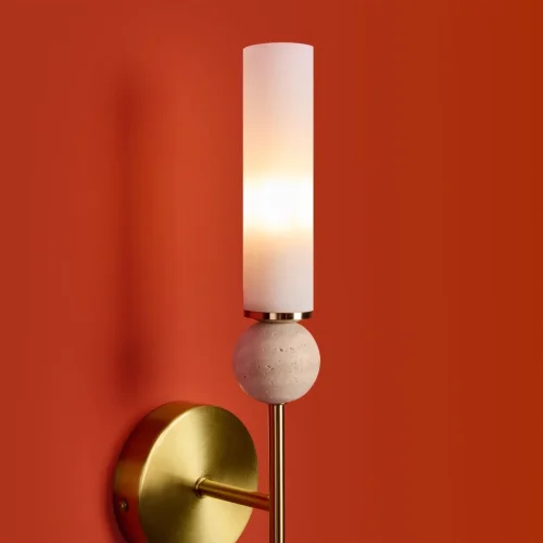 Бра Sunspot FR5482WL-01BS Freya белый на 1 лампу, основание латунь в стиле современный фото 13 Бра Sunspot FR5482WL-01BS Freya белый на 1 лампу, основание латунь в стиле современный фото 13