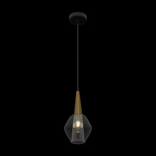 Светильник подвесной Copita FR8007PL-01GB Freya прозрачный 1 лампа, основание чёрное в стиле современный  фото 3