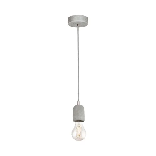 Светильник подвесной лофт SILVARES 95522 Eglo без плафона серый 1 лампа, основание серое в стиле современный 