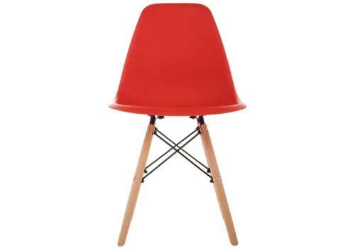 Пластиковый стул Eames PC-015 красный 11180 Woodville, красный/, ножки/массив бука/натуральный, размеры - ****460*490 фото 7