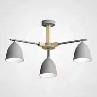 Светильник подвесной Noa 101838-26 ImperiumLoft серый 3 лампы, основание серое в стиле современный скандинавский 