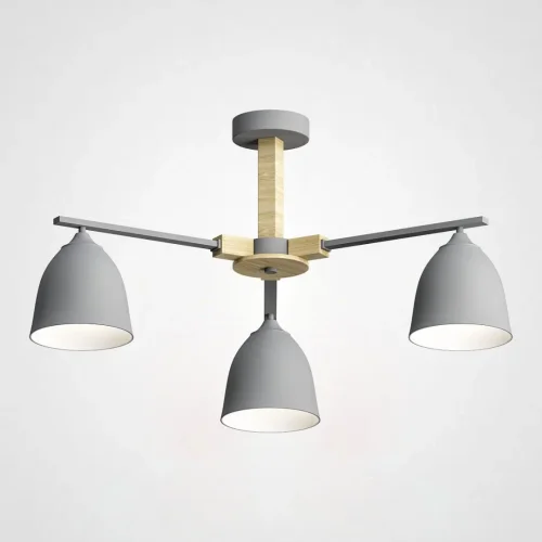 Светильник подвесной Noa 101838-26 ImperiumLoft серый 3 лампы, основание серое в стиле современный скандинавский 
