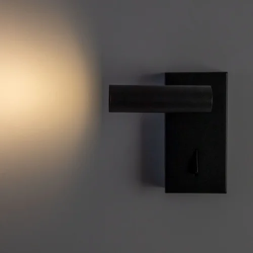 Бра с выключателем LED Декарт CL704351 Citilux чёрный на 1 лампа, основание чёрное в стиле современный для чтения фото 8