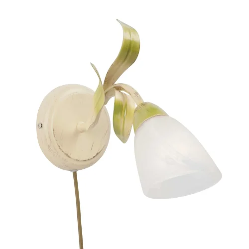 Бра V1535/1A Vitaluce белый на 1 лампу, основание бежевое в стиле флористика Бра V1535/1A Vitaluce белый на 1 лампу, основание бежевое в стиле флористика