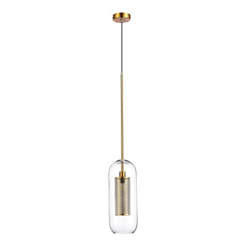 Светильник подвесной Gerrit SL1048.303.01 ST-Luce прозрачный 1 лампа, основание латунь в стиле винтаж  фото 2