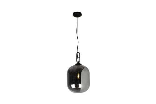Светильник подвесной Mono 8792S/1P GR+BK iLamp серый чёрный на 1 лампу, основание чёрное в стиле современный лофт 