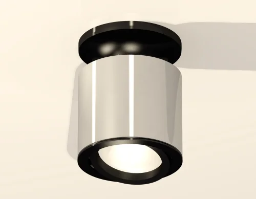 Светильник накладной Techno spot XS7405020 Ambrella light серебряный 1 лампа, основание чёрное в стиле хай-тек современный круглый фото 2