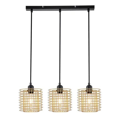 Светильник подвесной Grid 10190/3S Gold Escada золотой 3 лампы, основание чёрное в стиле современный 