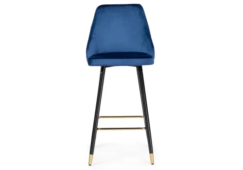 Барный стул Archi dark blue 15043 Woodville, синий/велюр, ножки/металл/чёрный, размеры - ****490*500 фото 2