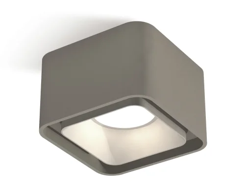 Светильник накладной XS7834001 Ambrella light серый 1 лампа, основание серое в стиле хай-тек современный квадратный фото 2