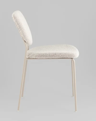 Стул обеденный Gigi, серо-бежевый букле, кремовые ножки УТ000039038 Stool Group, /букле, ножки/металл/, размеры - ***** фото 2