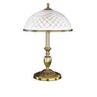 Настольная лампа P 7002 G Reccagni Angelo белая 2 лампы, основание античное бронза латунь металл в стиле классический 