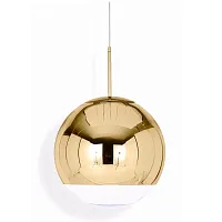 Светильник подвесной Mirror Ball Gold D25 177971-22 ImperiumLoft белый 1 лампа, основание золотое в стиле минимализм хай-тек лофт 