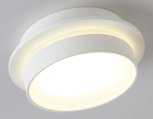 Светильник накладной TN5383 Ambrella light белый 1 лампа, основание белое в стиле современный круглый фото 6