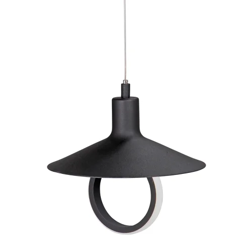 Светильник подвесной V4637-1/1S Vitaluce чёрный на 1 лампу, основание чёрное в стиле хай-тек фото 2