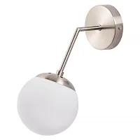 Бра Solve MR1321-1W MyFar белый 1 лампа, основание никель в стиле современный шар