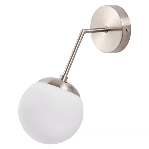 Бра Solve MR1321-1W MyFar белый на 1 лампа, основание никель в стиле современный шар
