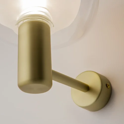 Бра Vision MOD411WL-01G Maytoni прозрачный на 1 лампу, основание золотое в стиле современный фото 11 Бра Vision MOD411WL-01G Maytoni прозрачный на 1 лампу, основание золотое в стиле современный фото 11