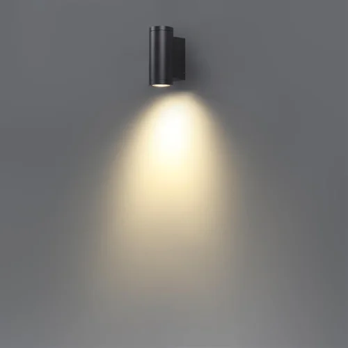 Настенный светильник уличный LED Long 7071/8WL Odeon Light уличный IP65 чёрный на 1 лампу, плафон чёрный в стиле минимализм LED фото 3