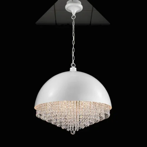 Светильник подвесной ImperiumLoft Crystal Light 15 white MD2548/15 white 109536-30 ImperiumLoft прозрачный на 15 ламп, основание белое в стиле современный фото 2