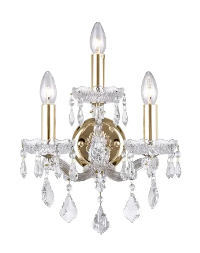 Бра Diamante E 2.1.3.200 G Dio D'Arte без плафона на 3 лампы, основание золотое в стиле классический 