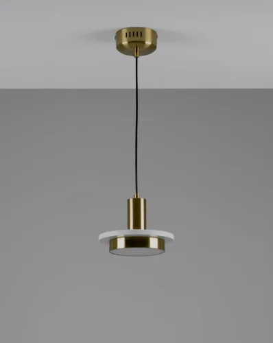 Светильник подвесной LED Solumn V5050-1PL Moderli золотой на 1 лампу, основание золотое в стиле современный фото 2 Светильник подвесной LED Solumn V5050-1PL Moderli золотой на 1 лампу, основание золотое в стиле современный фото 2