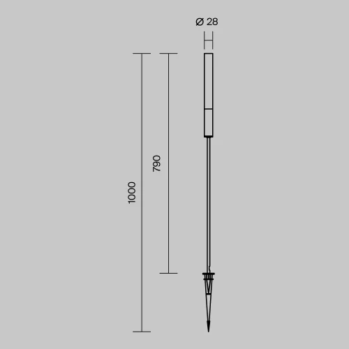 Парковый светильник LED Flare O487FL-L3GF3K1 Maytoni уличный IP графит на 1 лампу, плафон белый в стиле современный хай-тек LED фото 8