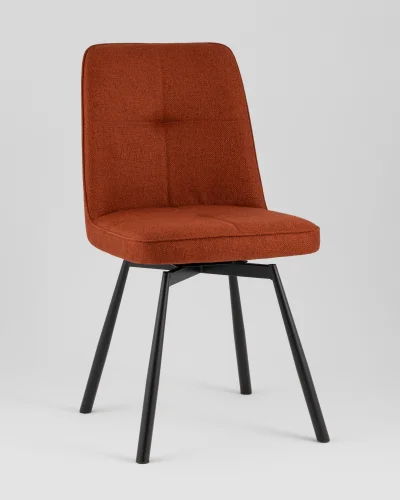 Стул Boun, вращающийся, терракотовый, сиденье УТ000040517 Stool Group, терракотовый/рогожка, ножки/металл/чёрный, размеры - *855****
