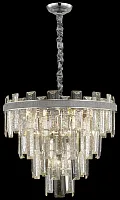 Люстра подвесная Christel WE115.14.103 Wertmark прозрачная на 14 ламп, основание хром в стиле классика модерн 