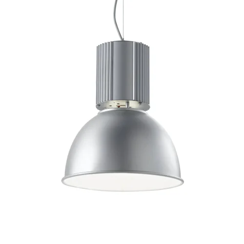 Светильник подвесной лофт HANGAR SP1 ALLUMINIO Ideal Lux серый 1 лампа, основание серое в стиле лофт  фото 2