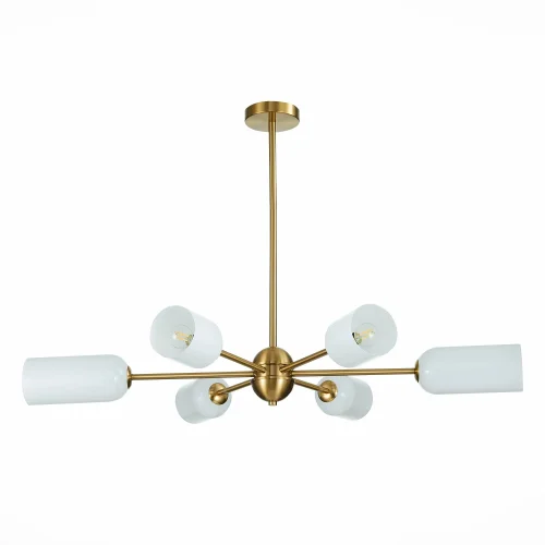 Люстра потолочная Treviso SL1180.202.06 ST-Luce белая на 6 ламп, основание золотое в стиле современный  фото 2