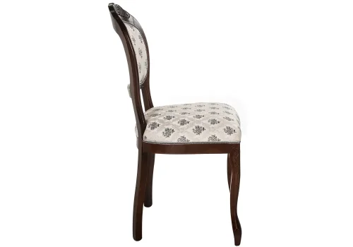 Деревянный стул Джованни 373897 Woodville, бежевый/ткань, ножки/массив бука/орех, размеры - ****500*590 фото 2