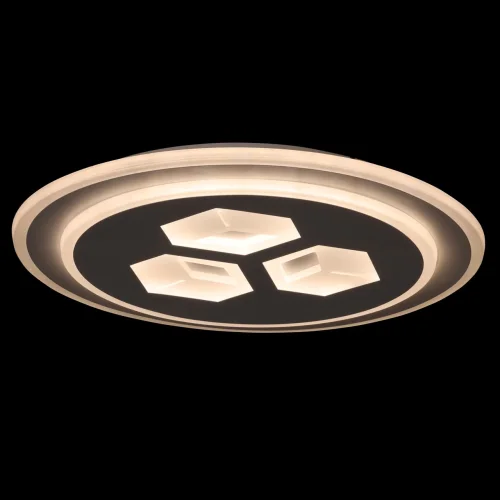 Люстра потолочная LED с пультом Норден 660013401 DeMarkt белая на 1 лампа, основание белое в стиле хай-тек с пультом фото 2