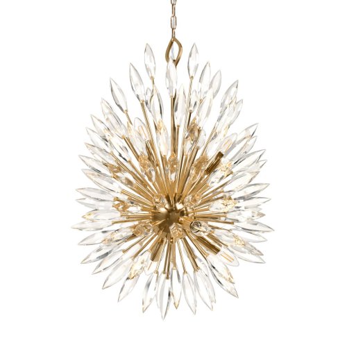 Люстра подвесная Splash 10418/8 LOFT IT прозрачная на 8 ламп, основание золотое в стиле современный капли ветви фото 7