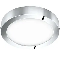 Светильник потолочный LED FUEVA 1 96058 Eglo серый хром на 1 лампу, основание хром серое в стиле минимализм современный 