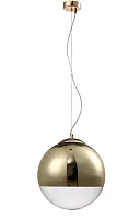 Светильник подвесной HELADO SP1 D300 GOLD Crystal Lux прозрачный 1 лампа, основание золотое в стиле современный шар