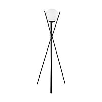 Торшер Salvezinas 39594 Eglo на треноге белый 1 лампа, основание чёрное в стиле хай-тек современный
