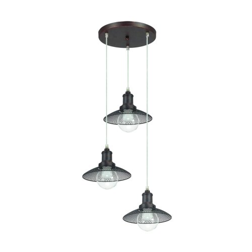 Светильник подвесной лофт LUDACRIS 3513/3A Lumion коричневый 3 лампы, основание коричневое в стиле лофт 