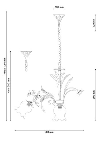 Люстра подвесная Fiori di rose 184.8.1 Lucia Tucci белая на 9 ламп, основание голубое в стиле прованс флористика фото 2 Люстра подвесная Fiori di rose 184.8.1 Lucia Tucci белая на 9 ламп, основание голубое в стиле прованс флористика фото 2