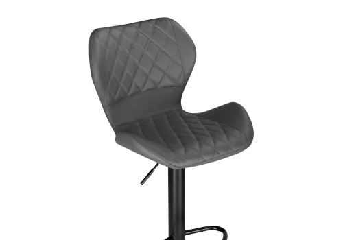 Барный стул Porch gray / black 15725 Woodville, серый/экокожа, ножки/металл/чёрный, размеры - *1080***460*490 фото 5