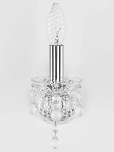 Бра 112B/1/141 Ni V0300 Bohemia Ivele Crystal без плафона на 1 лампа, основание прозрачное никель в стиле классический виноград фото 2