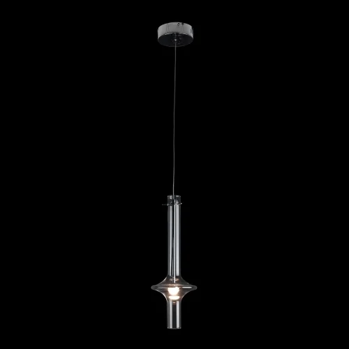 Светильник подвесной LED Tube 10061CH LOFT IT прозрачный 1 лампа, основание хром в стиле современный трубочки фото 2